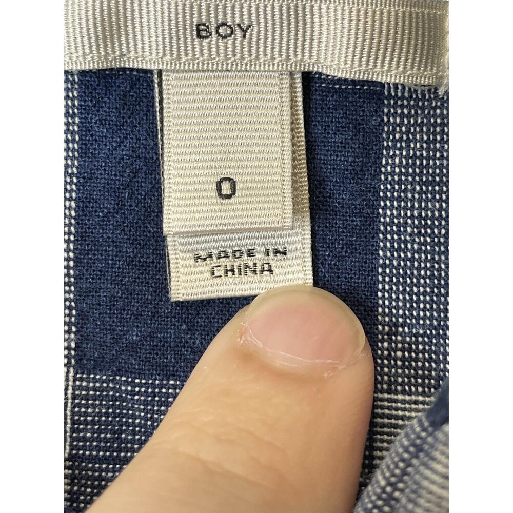 J Crew Shirt Womens 0 Blue Gray Plaid‎ Button Front Long Sleeve Casual - Picture 7 of 9
